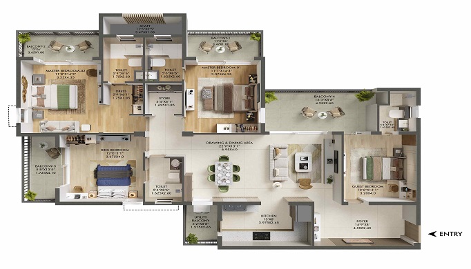 Ashiana Aaroham Phase 2 floor plan1