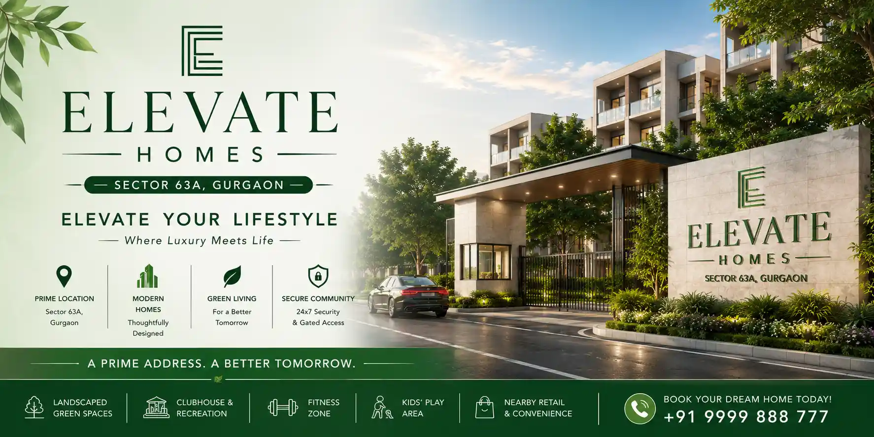Elevate Homes Sector 63A Gurgaon premium residential project in Gurugram