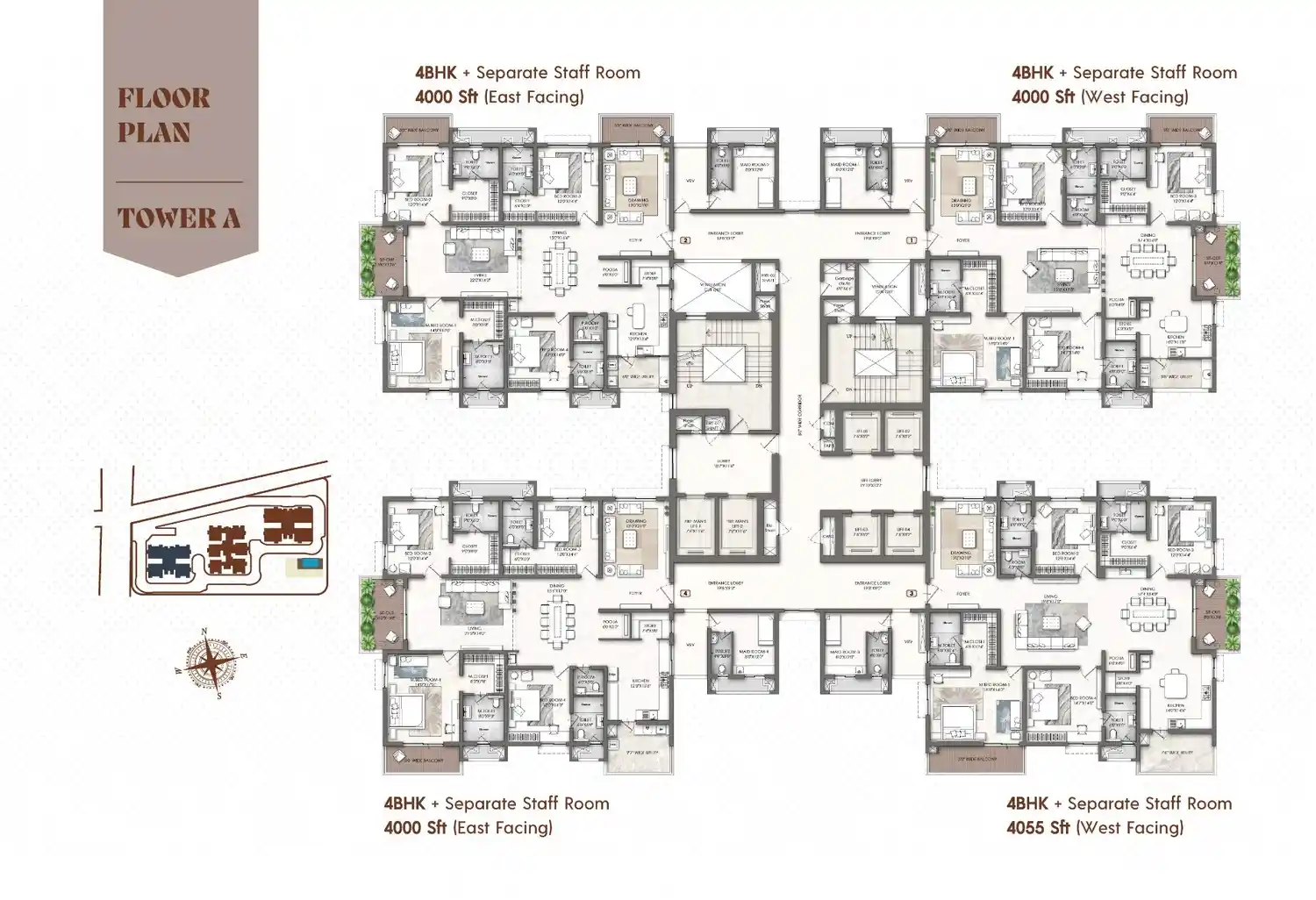 Illustrative apartment layout visual for Max Estates Sector 3 Najafgarh